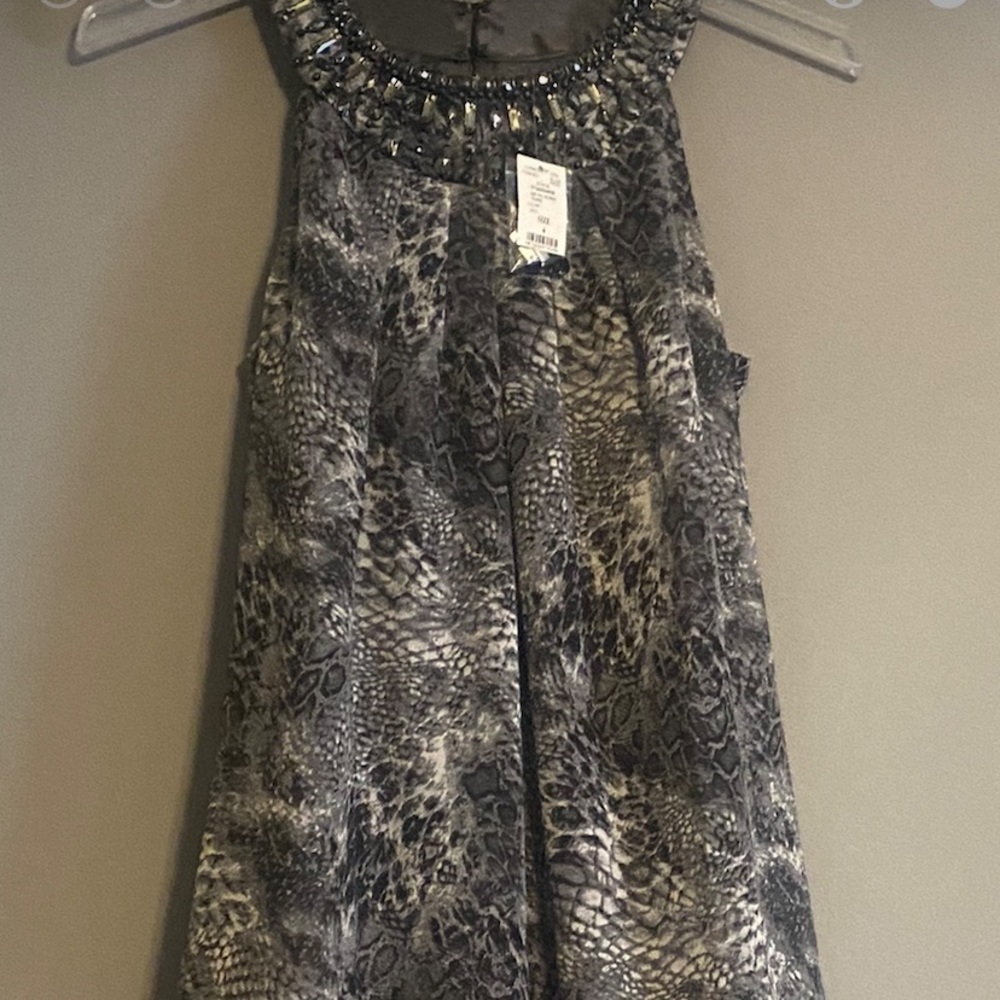White House Black Market Size 4 Stunning Trapeze Style Halter neck Dress .